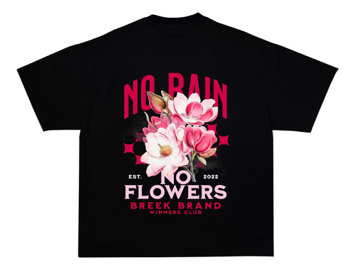 Polera Breek Brand Negra No Rain 