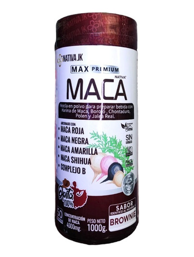 Maca Roja Y Negra Original 1000 Gramos S - Kg a $68