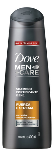 Dove Men Shampoo Fortificante 2 En 1 Fuerza Extrema