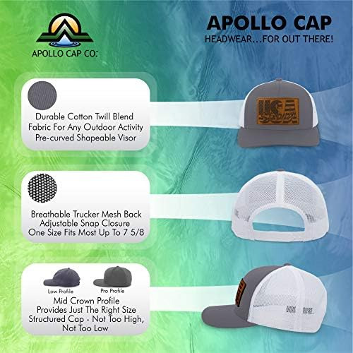 Apollo Cap Co. Trucker Cap - Gorra Bordada Con Montañas Y Ár