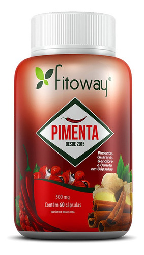 Pimenta- Pimenta Gengibre Canela Guaraná 60 Caps - Fitoway®