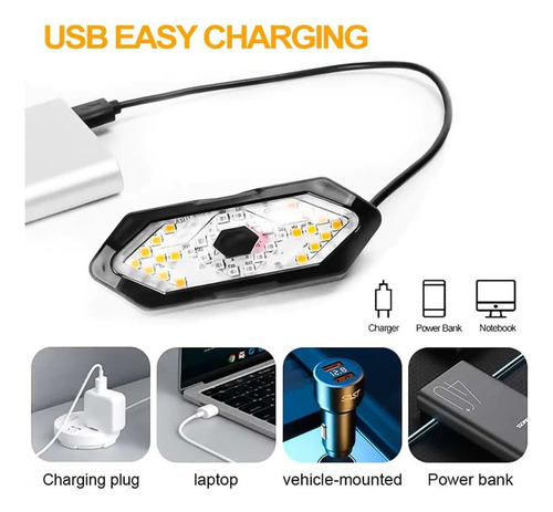 Luz Trasera De Bicicleta Con Carga Usb, Luz Nocturna, Luz De