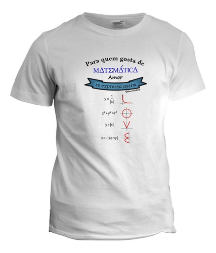 Camiseta Personalizada Amo Matemática - Profissões Poliéster