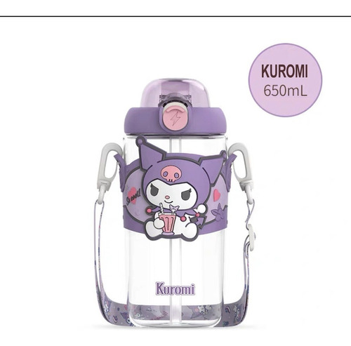 Tt Botella De Agua Sanrio De 650 Ml, Bonito Vaso Kuromi