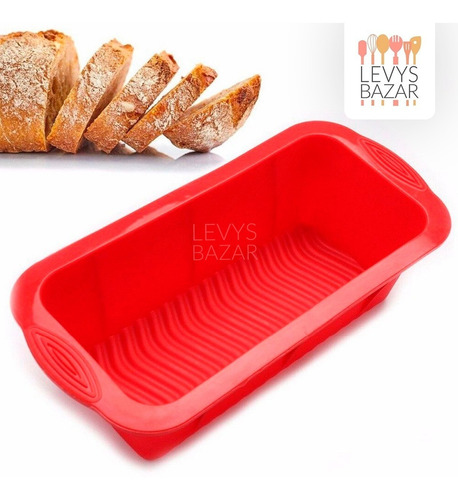 Imagen 10 de 10 de Budinera Molde De Silicona Pan Goma Apto Horno Reposteria