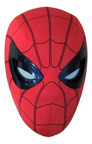 Mascara Spiderman Recargable Cómodo Tela Con Luz Y Guiño