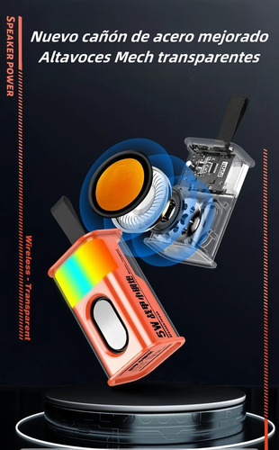 Bocina Bluetooth Speaker Altavoz Inalámbrico Portátil Led