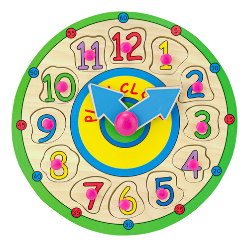 Juego Puzzle Números Reloj Madera Royal Universo Binario