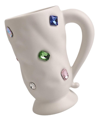Tazas De, Taza De Cerámica De Piedras Preciosas Con Asa,
