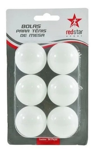 Bolinha De Tênis De Mesa Ping Pong Colorida 6 Peças Redstar