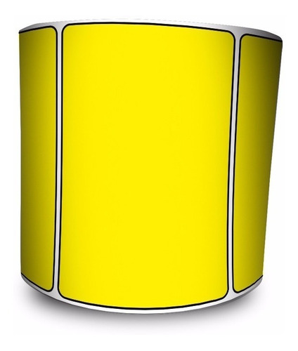 Etiqueta Couche 5x3 Cm 1 Coluna Amarela 32 Metros Cor Amarelo