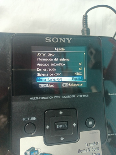 Dvd Sony Multifunción Recorder Vrd-mc6 Leer Descripción Negro (Usado)