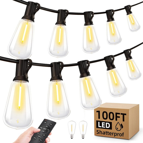 Cadena De Luces Led Para Patio 30 M Impermeable