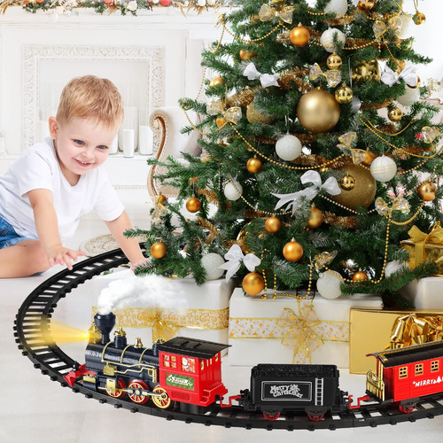 Conjunto De Trem De Natal Shemira Com Luz, Fumaça E Som Para