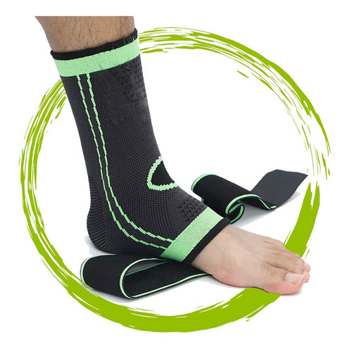 Tobillera De Compresión Elastica Con Cintas Maxfit Hh007