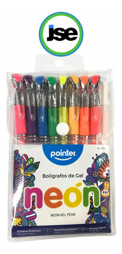 Bolígrafo Neón Gel Pointer 8und