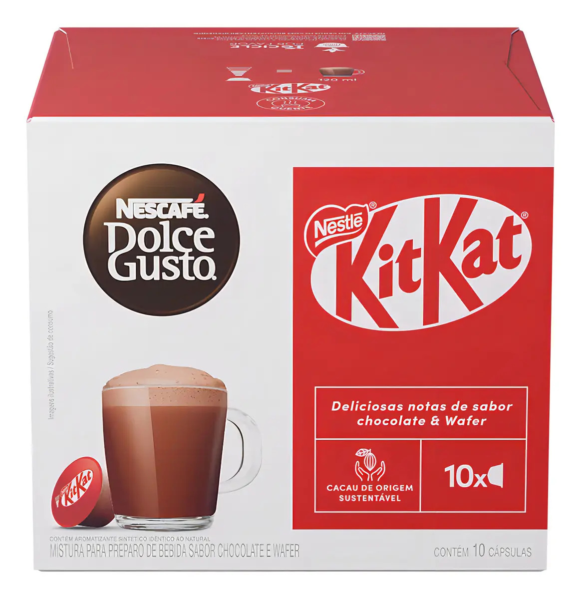Chococcino Kit Kat Em Cápsula Nescafé Dolce Gusto Caixa 170g