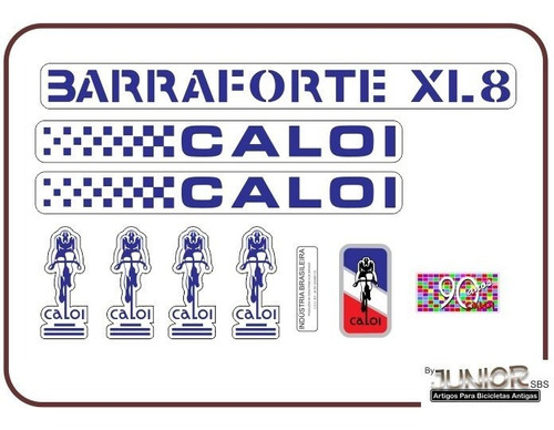 Adesivo Bicicleta Caloi Barra Forte Xl8 - Azul