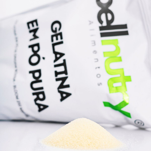 Gelatina Colageno Pura Sem Sabor Bovina 500g Bellnutry