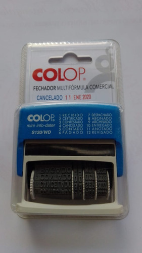Sello Colop Multifrases Español S120wd/blister Color De La Tinta Mixto Color Del Exterior Blister