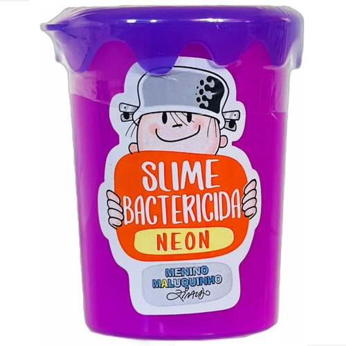 Slime Geleinha Bactericida Neon Gelelé - Menino Maluquinho Cor Lilás