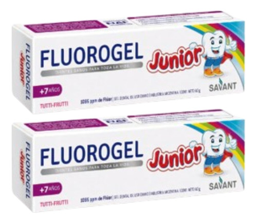 Pack X2 Fluorogel Junior Gel Tutti Frutti X 60g