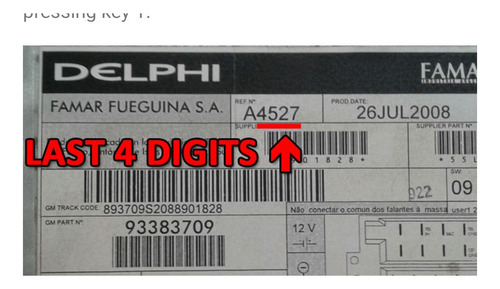 Imagem 3 de 3 de Código De Desbloqueio Para Rádios Delphi