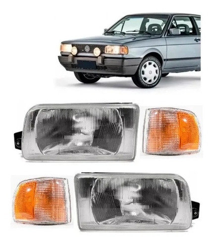 Juego De Opticas + Faro De Giro Vw Gol Senda 1991/1995