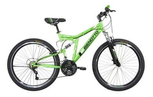 Bicicleta Montaña R27.5 21v Sniper Acero Verde/negro Benotto