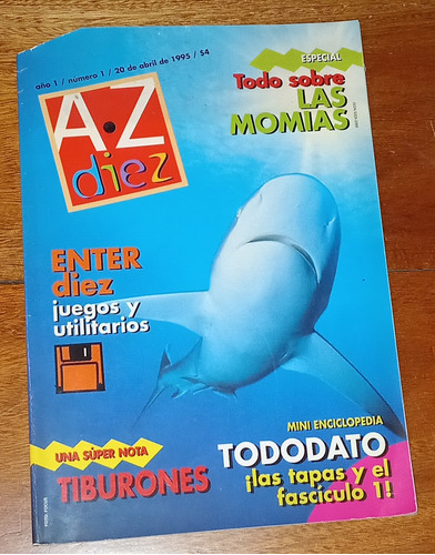 Revista A Z Diez - Tiburones/momias/juegos Y Utilitarios