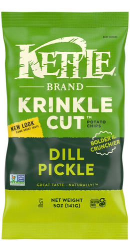 Kettle Foods, Papas Sabor Pepinillos, 141gr