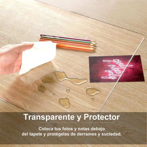 Mouse Pad Gamer Transparente Pvc Antideslizante Impermeable