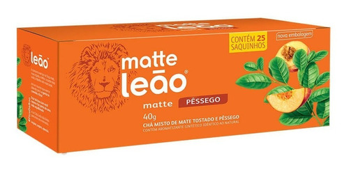 Chá Leão Matte Com Pêssego - 25 Saches