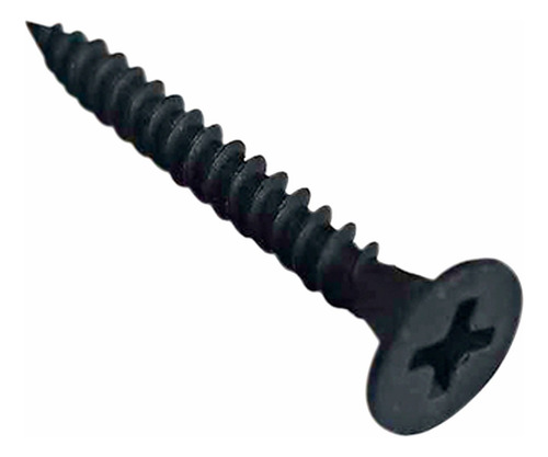 Tornillo Volcanita Zincado Negro 6x1 1/4 Punta Fina 500 Un