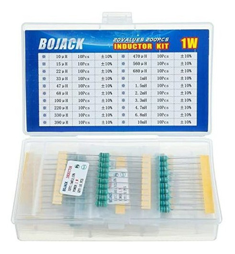 Bojack 20 Valores 200 Piezas Inductor 10 Uh A 10 Mh 1 W Colo
