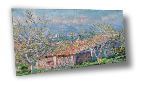 Lienzo Canvas Impresionismo Claude Monet Casa Jardín 80x130