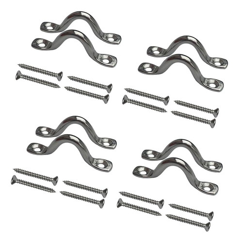 Vtete 8 Correas De Ojo De Acero Inoxidable De 3/8 Pulgadas P