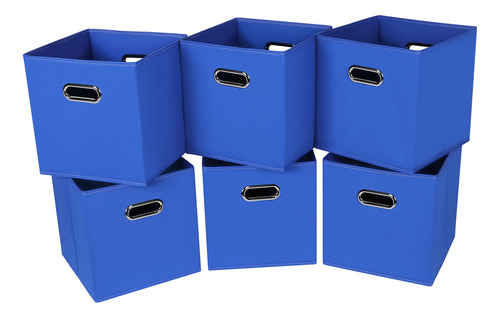 Conjunto De Cajas Organizadoras De Tela Negra 13 Azul