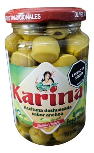 Aceituna Deshuesada Sabor Anchoa Karin - g a $19000