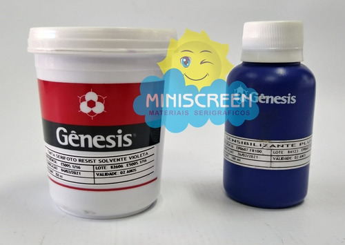 Emulsão Serifoto Violeta 225ml Genesis + Sensibilizador Bicr