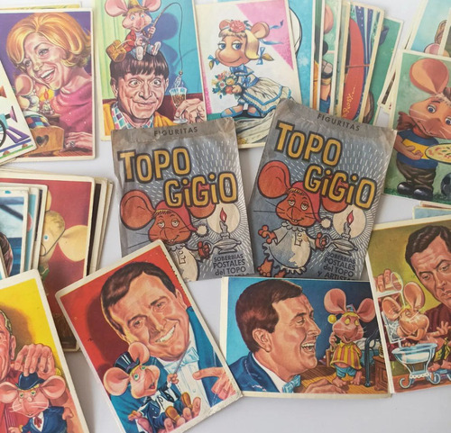 Gran Lote De Postales Y Sobre De Figuritas Del Topo Gigio