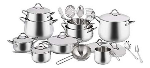 Set De Cocina Mediterraneo 24 Pzs. Acero Inoxidable 18/10 It