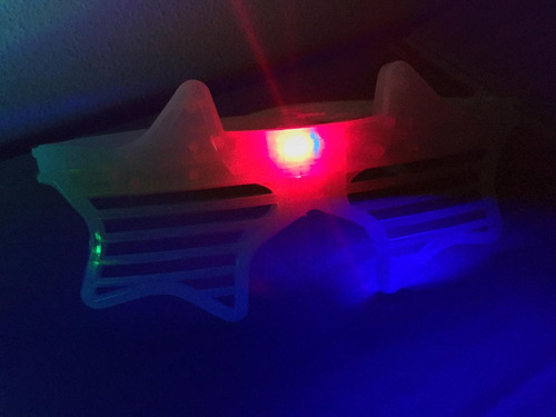 Imagen 3 de 10 de Anteojos Led Estrella Flogger X 10 Lentes Cotillon Luminoso