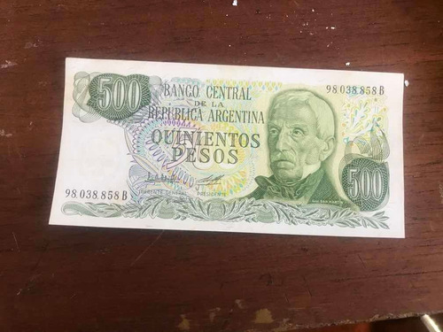 Billete 500 Pesos Ley Argentina Estado Impecable