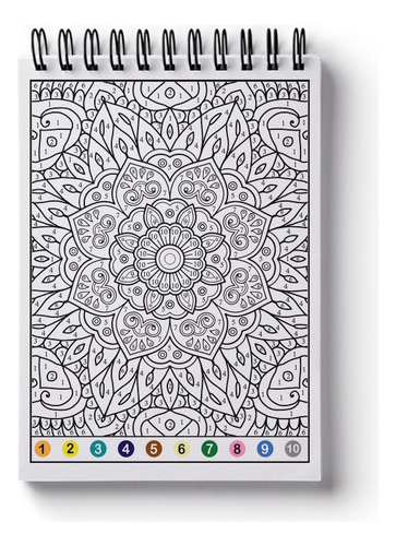 Livro De Colorir Mandalas Com Cores Guiadas Por Números Cores Guiadas