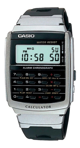 Reloj Casio Hombre Ca 56 Calculator® Color de la correa Negro