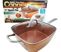 Comprar Sarten Copper Jumbo 28,5 Cm Antiadherente Ceramica Cobre Color Cobre Copper
