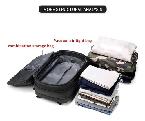 V 60l Mochila Expandible,mochila De Compresión Al Aspiradora