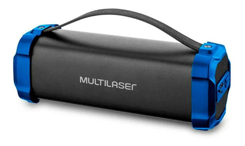 Caixa De Som Bluetooth Multilaser Bazooka Sp350 50w Tws Usb Cor Azul/Prata 110V/220V (Bivolt)