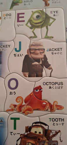 Quebra Cabeça Inglês Alfabeto Personagens Disney Japão